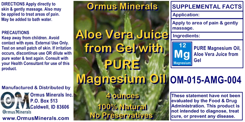 Aloe Vera and Magnesium Oil